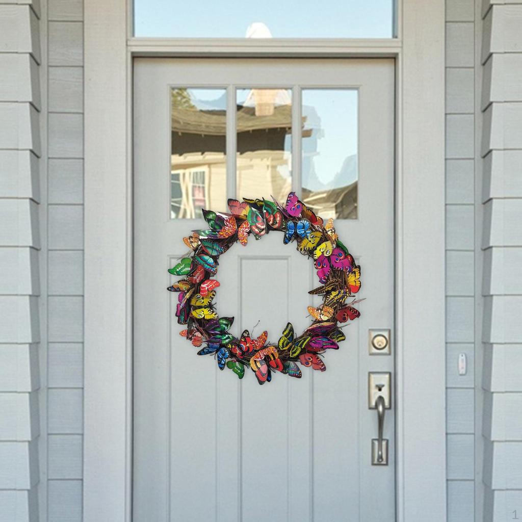 Umělý květinový věnec Jarní letní dekorace Nástěnná ozdoba Girlanda pro