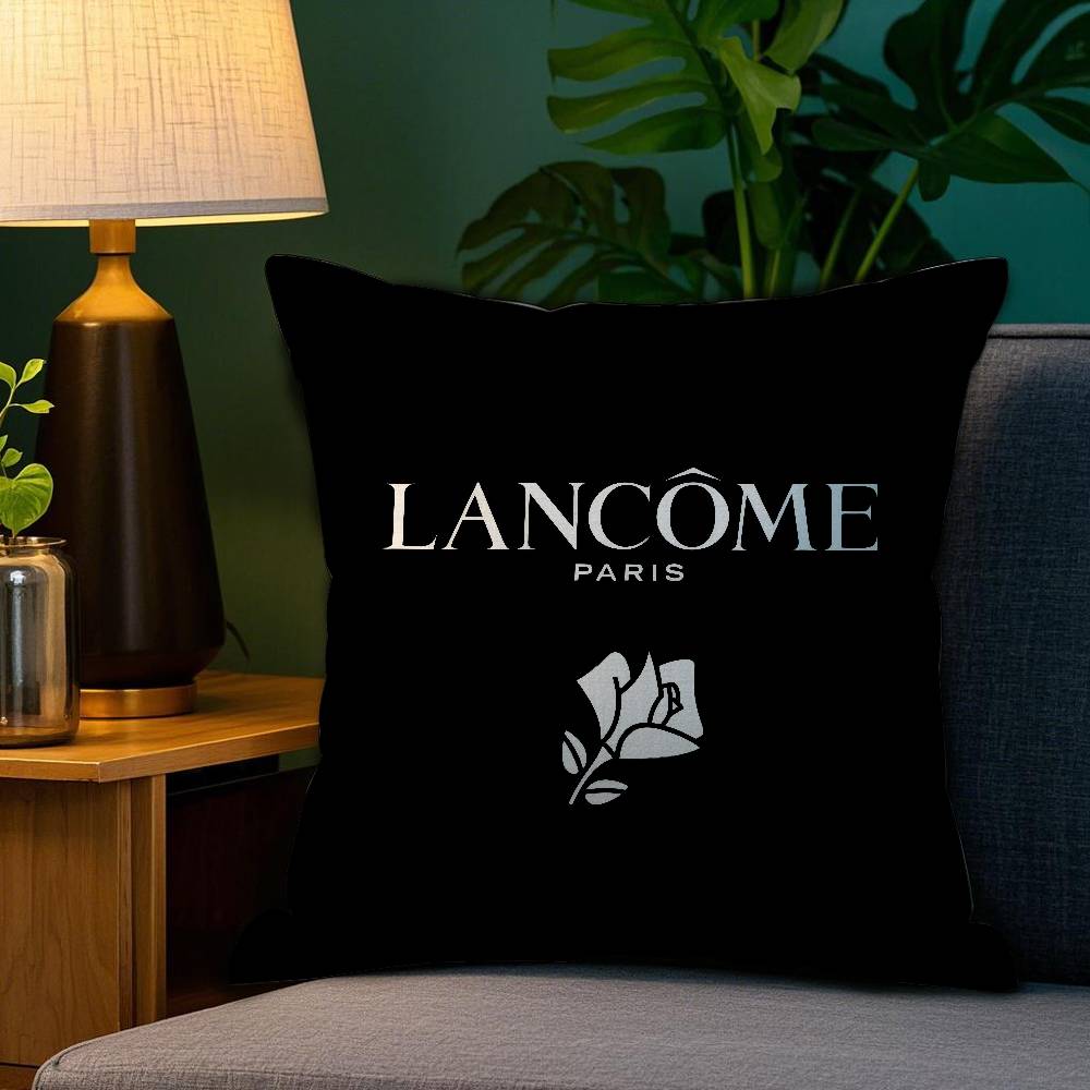 Fashion Pattern L-L-LancomeS Pillow Case Home Double-sided Printing Short Plush Colorfast Microfiber Cushion Cover