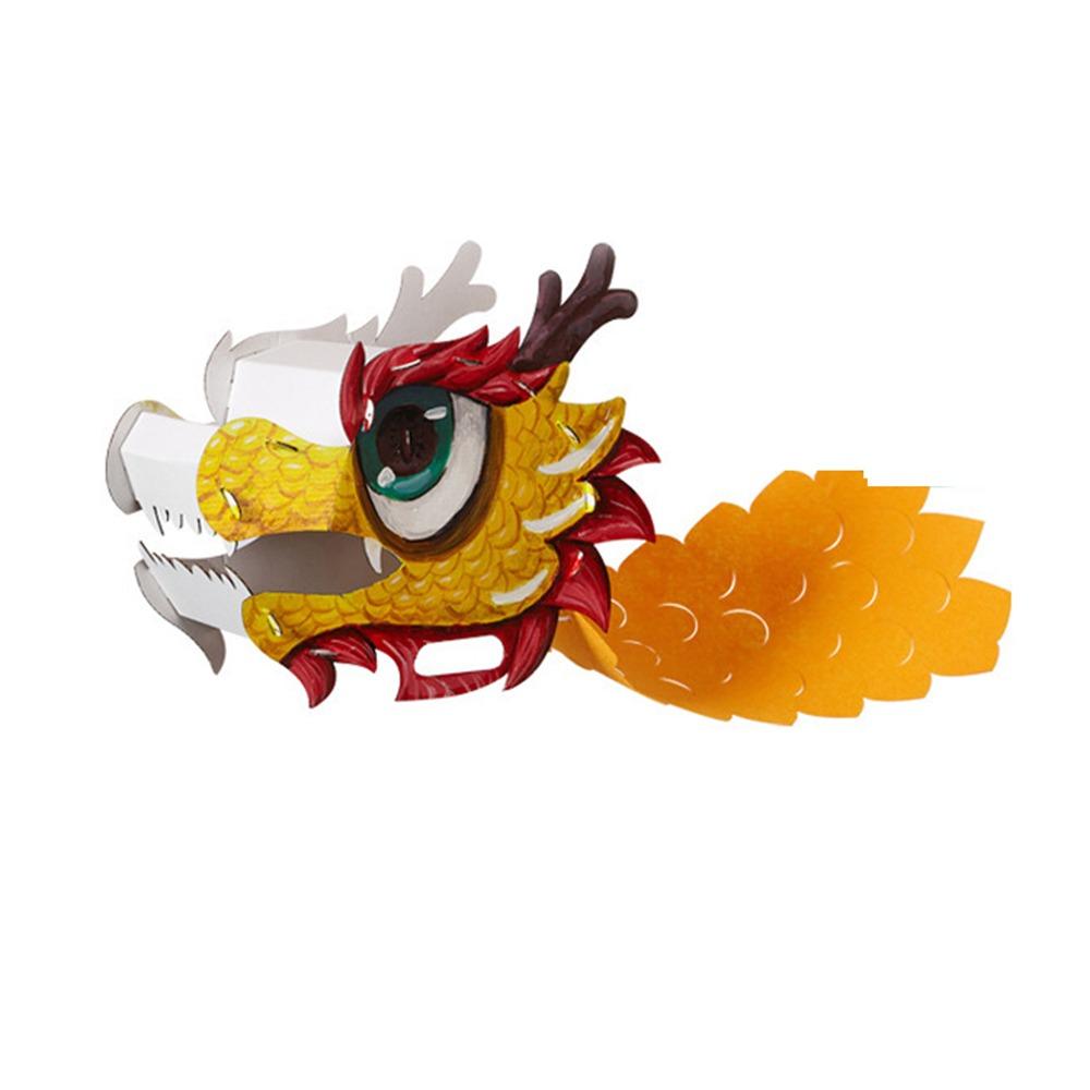 Traditional Chinese Dragon Head Mask 3D Dragon Boat Racing Toy  New Year Decor