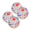10 Stück 2,5 cm 6-seitiges Würfelset durchscheinende Farben Würfel Standard Spielwürfel Brettspiele Würfel