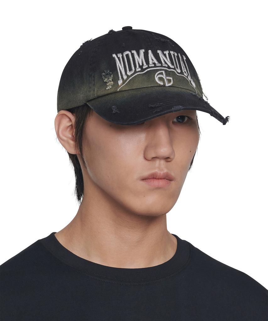 Nomaenyueol Destroyed Ball Cap - Washed Black