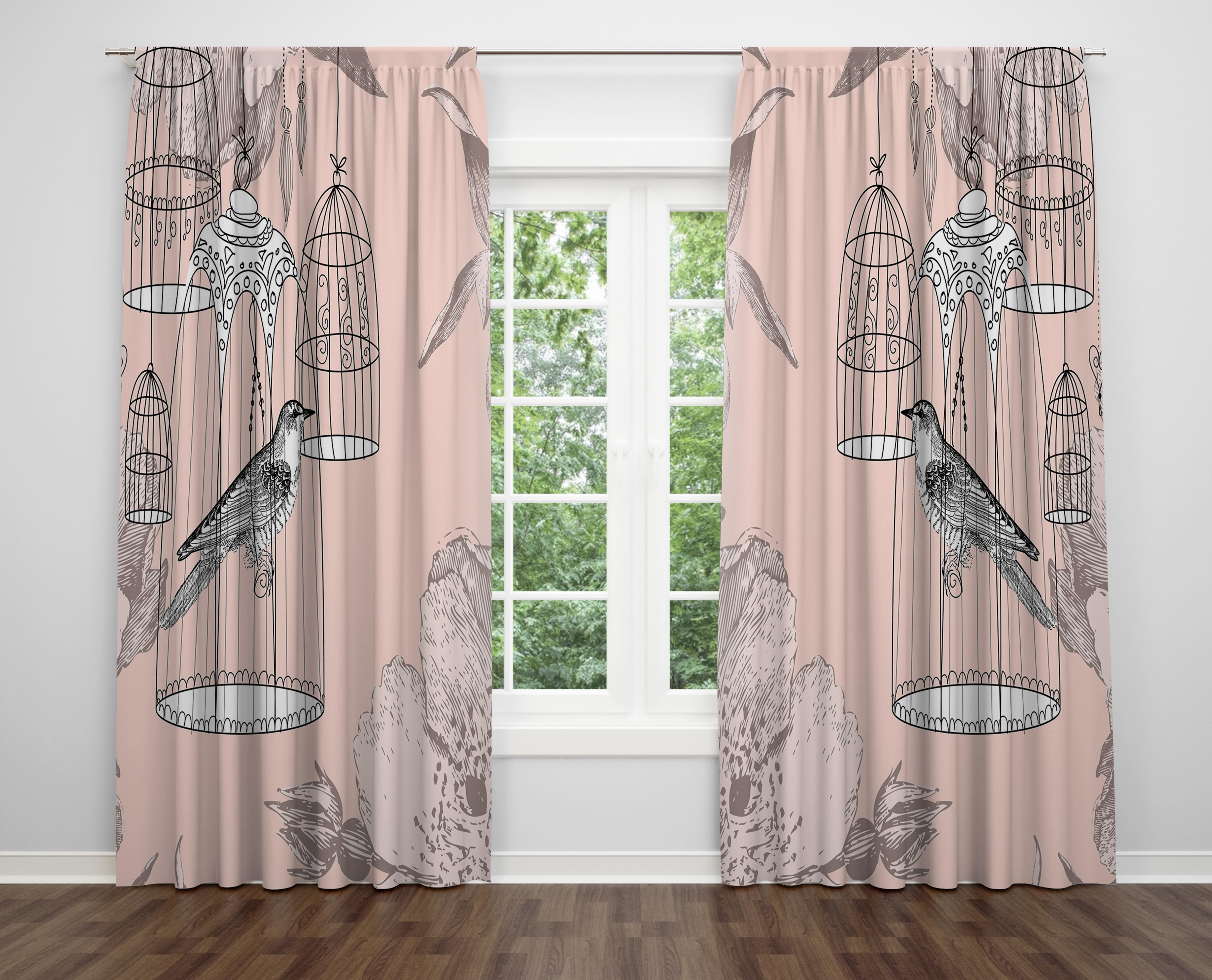 

Декоративний дизайн, високоякісна бавовняна тканина, ви можете вибрати одну або подвійну фіранку з крила 1 piece різнокольоровий