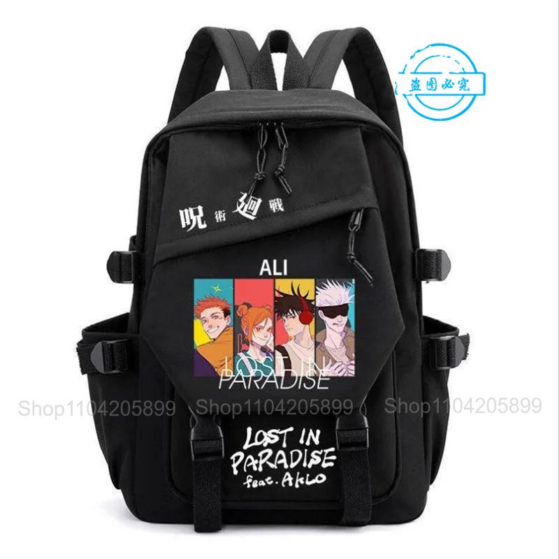Jujutsu Kaisen Backpack Anime Mochila Boys Girls Schoolbag Laptop Bags Gojo Satoru Cartoon Fashion Outdoor Travel Bookbag Gift