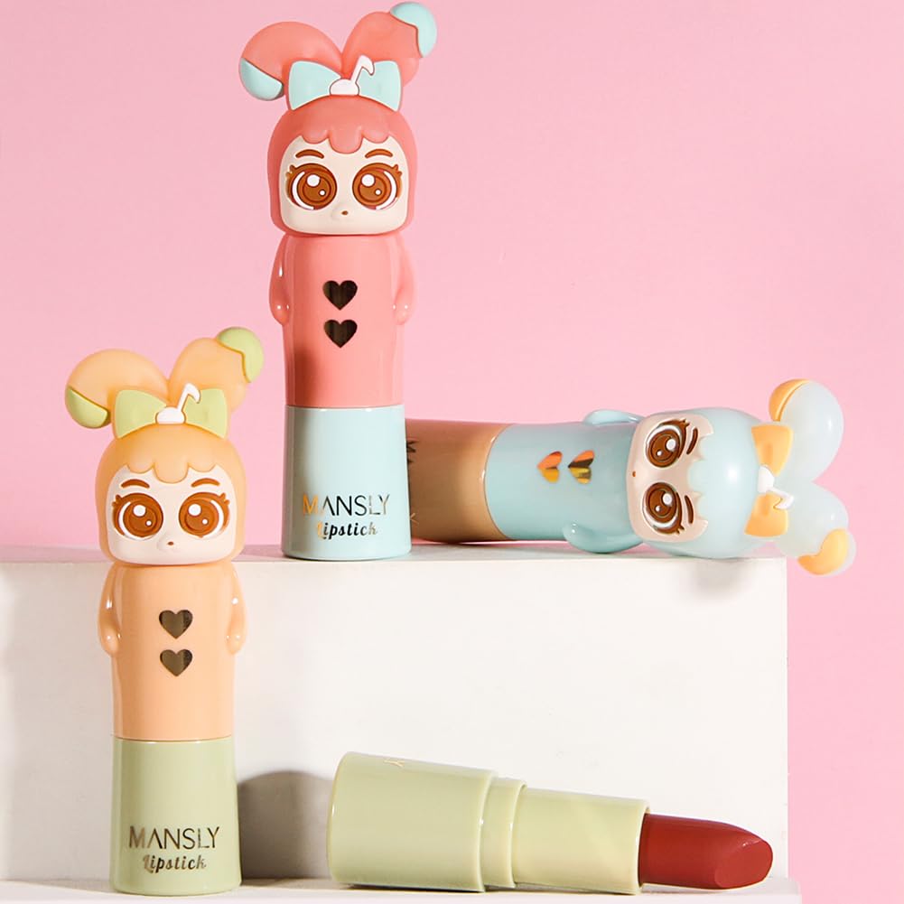 Little Rabbit Spring Outing Song Powder Mist Girl Transparent Fashion Lip Gloss Happy Tour Lipstick, Matte, Color-Resistant, Cup, Heart, Student,