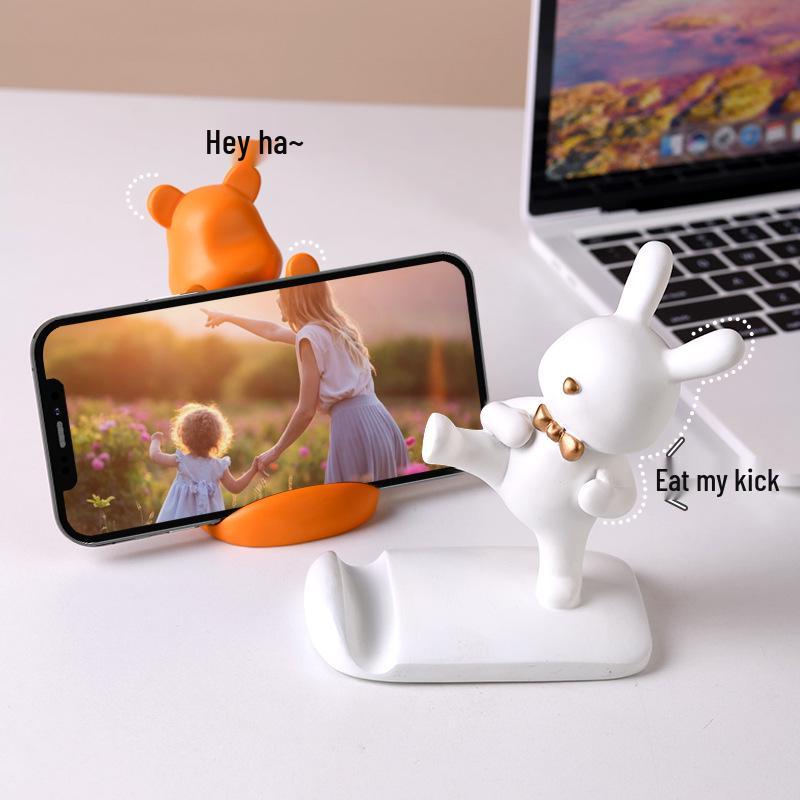 Cute Animal Phone & Tablet Stand: Bear, Frog & Rabbit Decoration for Home or Office