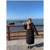 Parkas New Korean Long Cotton Coat for Female Students Knee-high Winter Fashionable Loose Down Cotton Coat