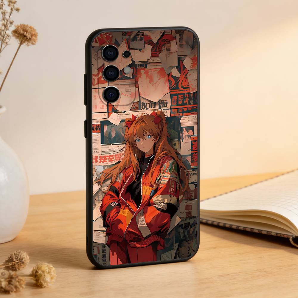 Neon Genesis Evangelion Phone Case For Samsung S25,S24,S21,S22,S23,S30,Ultra,S20,Plus,Fe,Soft Silicone Black Cover