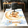 Custom Name Bear Printed Carpet,Rug for Office Chair Living Room Bedroom Kitchen Room Decor Gifts.