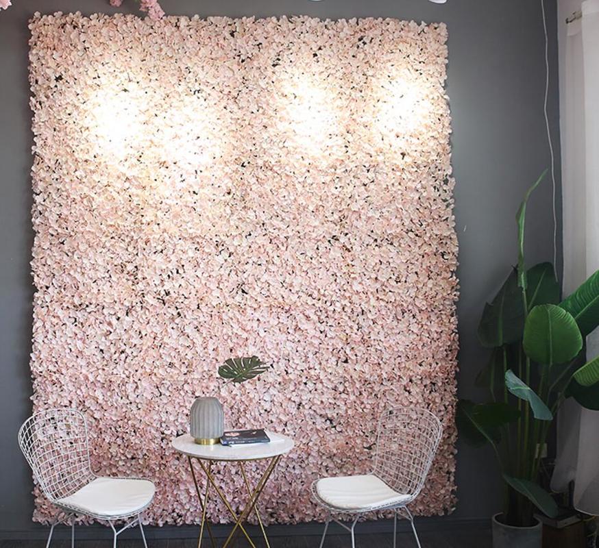 60X40CM Artificial Silk Rose Flower Wall Wedding Christmas Decoration Decorative Silk Hydrangea Wedding Decoration Backdrop