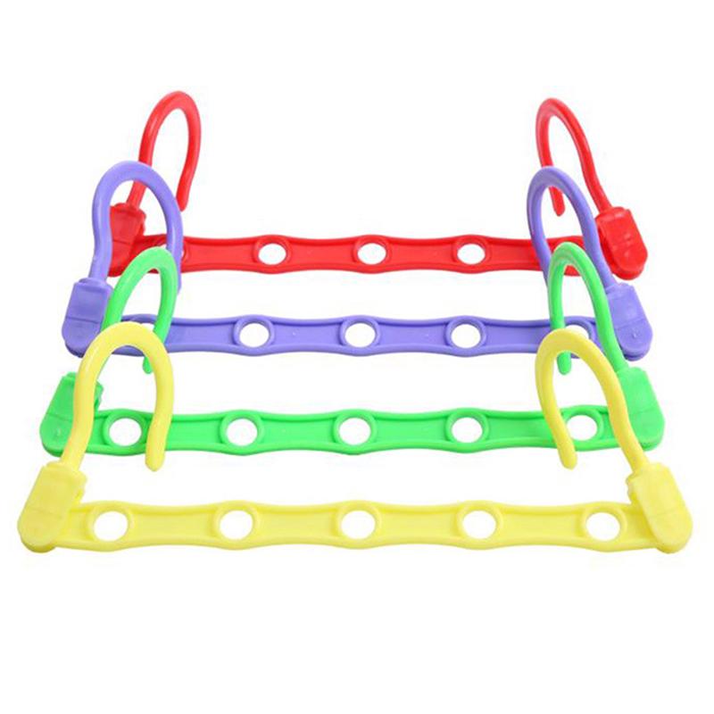 1 PC 5 Holes Wardrobe Hanger Storage Plastic Clothes Hanging Hook