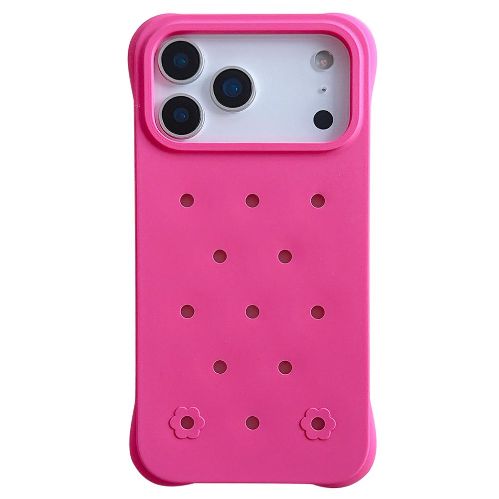 For iPhone 17 Pro Case with Multi Holes Four Corners Shockproof Silicone + PC Phone Back Cover