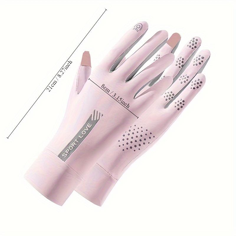 Sunscreen Gloves Ice Silk Breathable Outdoor Sports Cycling Gloves Anti-Slip Quick-Drying Gloves Women Light Driving Gloves