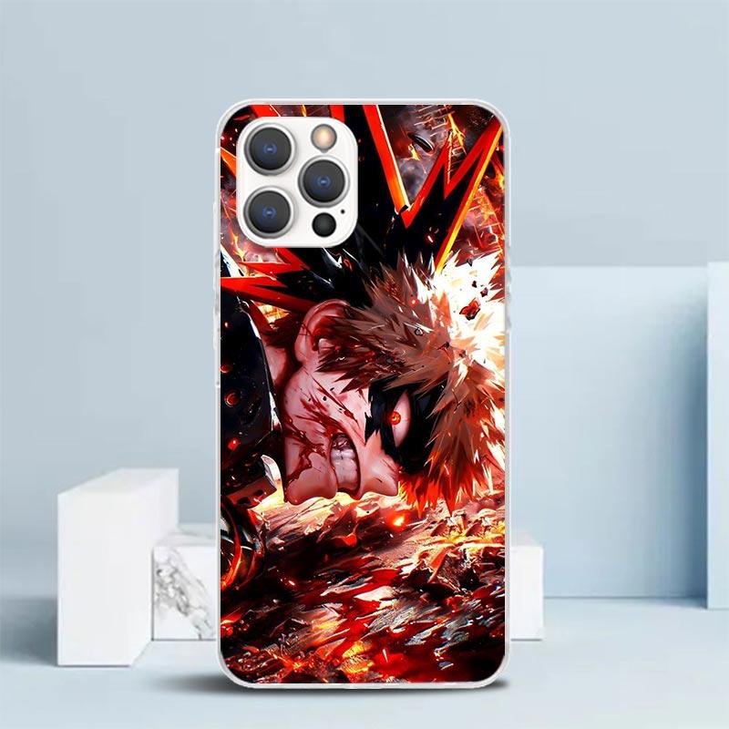 Custodia per Telefono Bakugou Katsuki MHA My Hero Per IPhone 16 17 Air 16E 15 14 Plus 13 Mini 12 11 Pro Max 7 8 + SE 2020 Copertura Posteriore Morbida in TPU