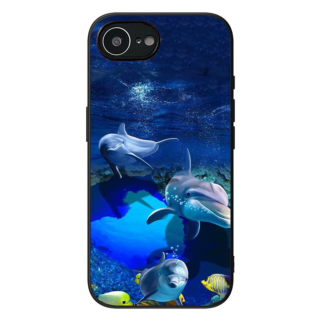 Dolphin Animal Phone Case for Motorola Moto G54 G05 G24 G45 G55 G75 G85 G15 G57 G86 Power Edge 50 30 Ultra Fusion neo Pro