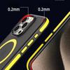 For iPhone 17 Pro Max For Magsafe Matte Bicolor Frame Phone Case For iPhone 17 16 12 13 14 15 Pro Max Protective Magnetic Cover