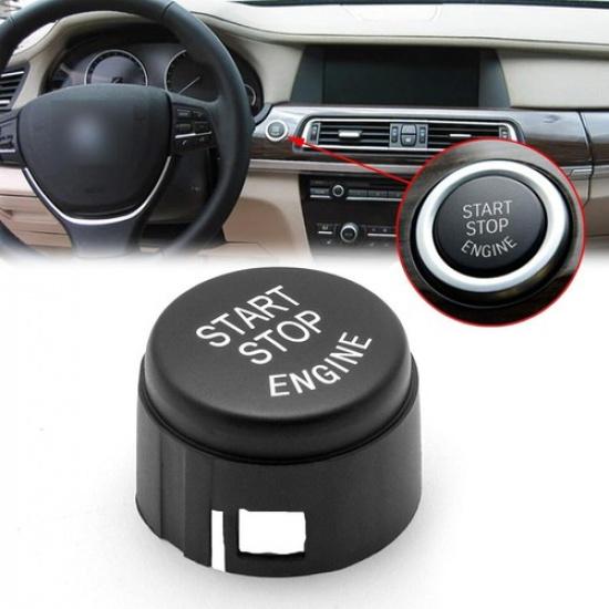 Engine Start Stop Button Switch Cover Black For BMW F01 F02 F10 F11 5/7 Series