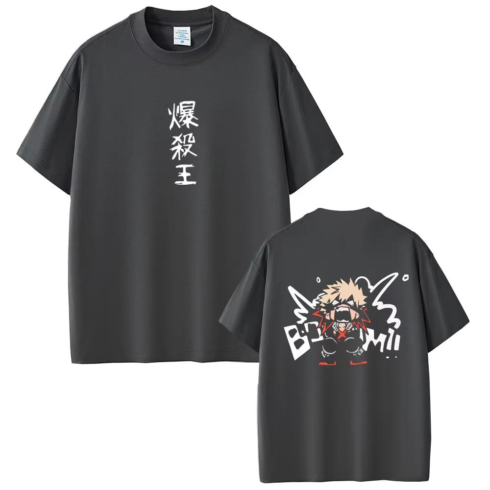 Anime My Hero Academia Bakugou Katsuki Graphic T Shirts Unisex Women Casual Soft Pure Cotton Tshirt Male Unisexga Funny Tshirt