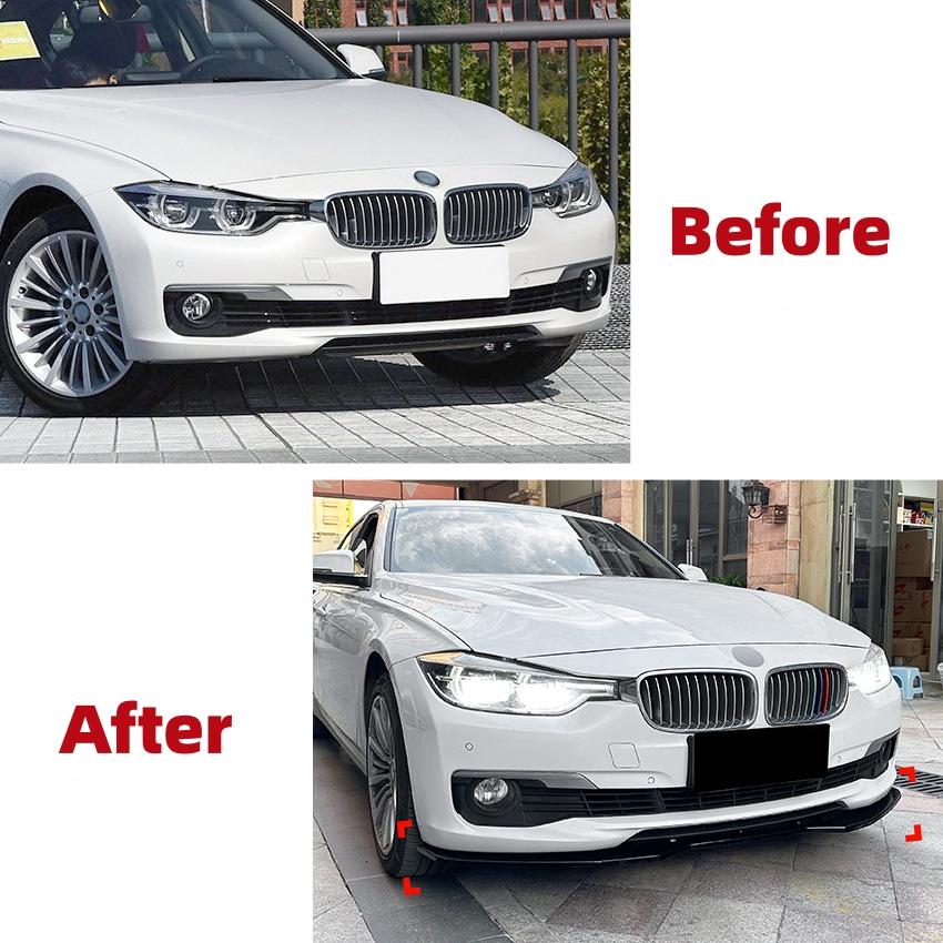 Front Bumper Splitter Lip Spoiler For BMW 3 Series F30 F35 318 320 328 335 2013-2019 Car Canard Lip Body Kit Protector Cover