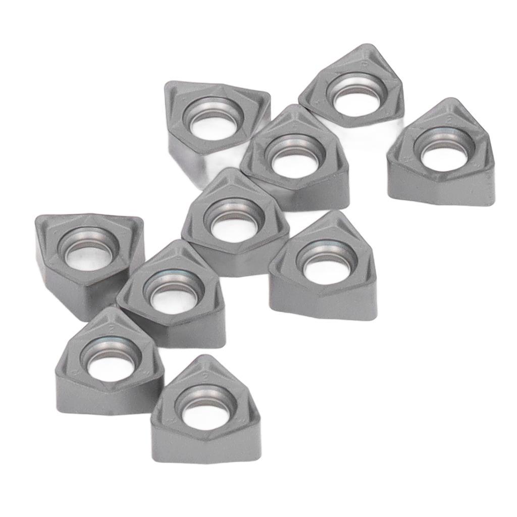10Pcs Carbide Turning Inserts Indexable Coated for Wood Milling CNC Lathe Tools RWNMU040308ERR