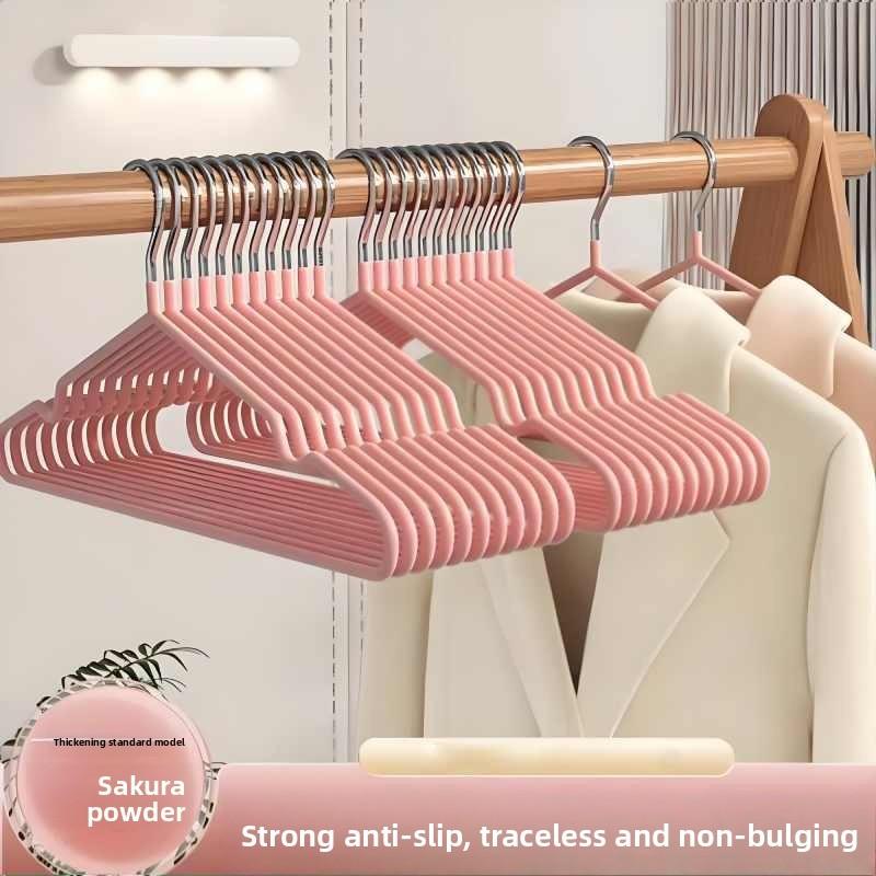 Durable Plastic Hangers For Clothing With Non Slip Design And No Trace Features For Home Use