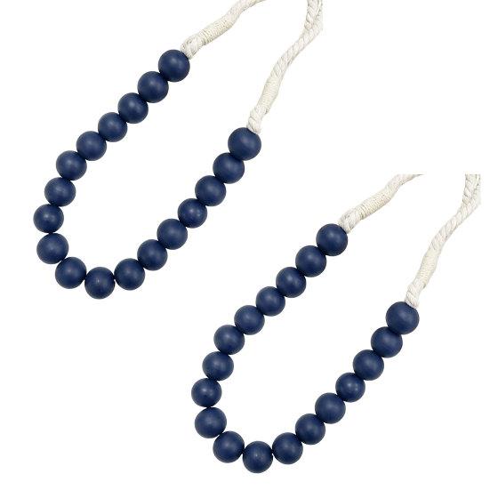 2Pcs Wood Bead Curtain Tiebacks, Curtain Holdbacks for Thin or Thick Window Draperies, Boho Farmhouse Curtain Tiebacks, Curtain Tie Backs for Home