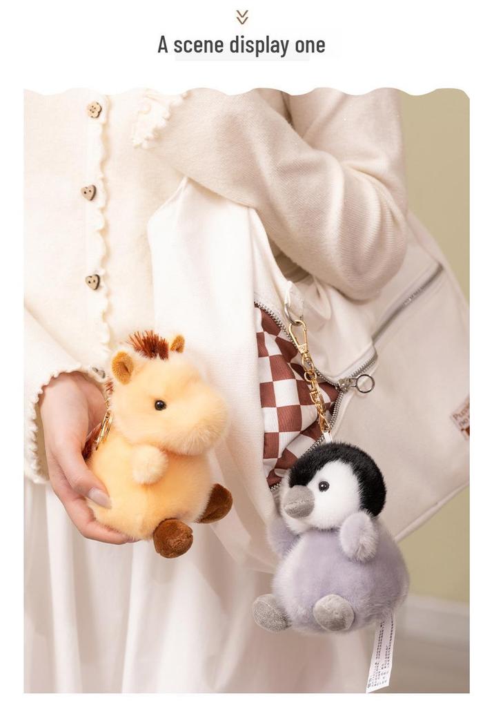 Adorable Animal Plush Toys: Bean Bag Figurine Keychains, Pendant Ornaments, and Table Companions