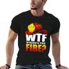 Wheres The Fire FireUnisex Firefighter TShirt Basic Simple Design Short Sleeve Shirt