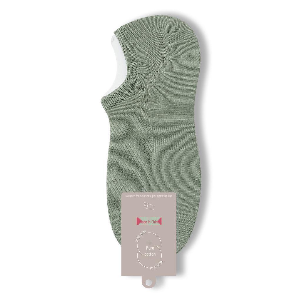 Men’s Invisible Cotton No-Drop Heel Socks: Non-Slip, Antibacterial, Breathable, Sweat-Absorbent, Ultra-Thin