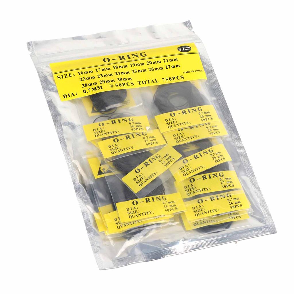 950pcs Set 0.5 0.6 0.7mm 12mm30mm Universal Rubber O Ring Watch Back Cover Seal Gaskets