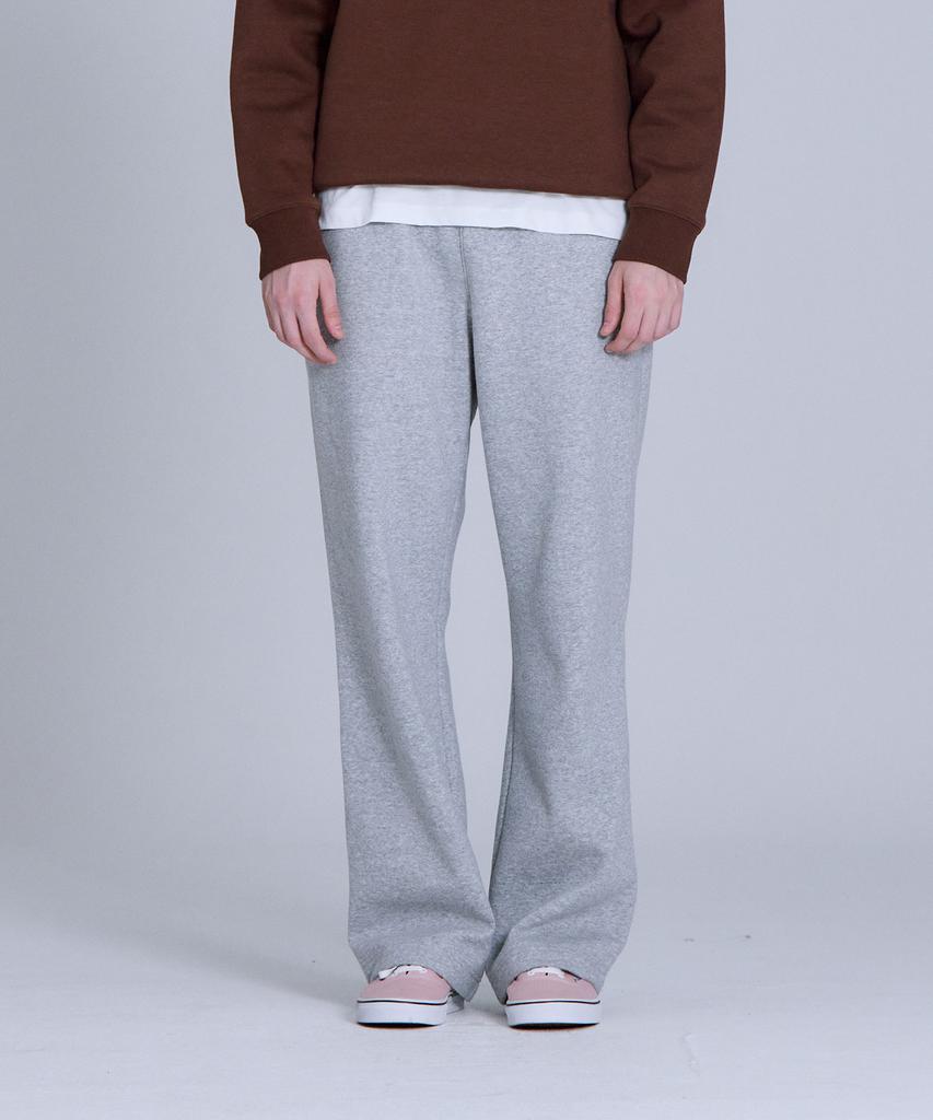 BASIC HOUSE Brushed Terry Straight Fit Pants Melange Grey Lapt7102