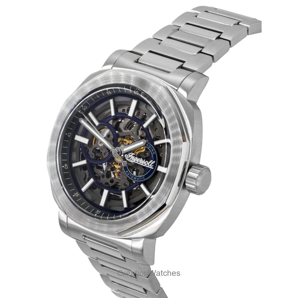 Ingersoll The Outrider Stainless Steel Grey Skeleton Dial Automatic I16403 Men's Watch