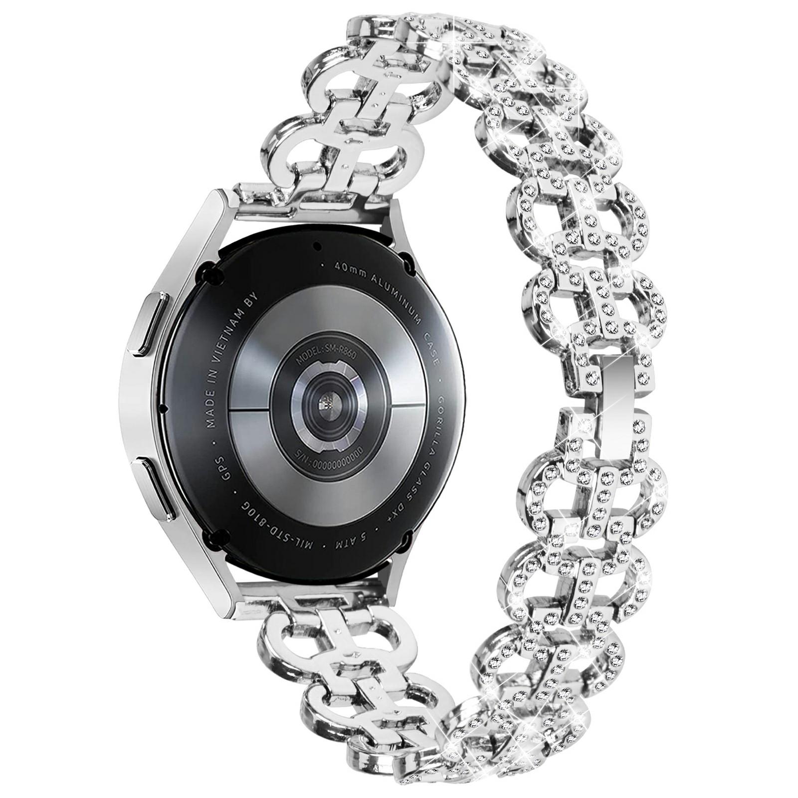 

Для Samsung Galaxy Watch7 44мм/40мм Сплавний Ремінець Дизайн Гарбуза Блискучий Ремінець для Годинника Замінний Браслет Silver