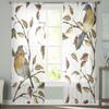 Birdie Leaves Plant Animal Modern Tulle Curtains For Living Room Bedroom Home Kitchen Window Sheer Curtains