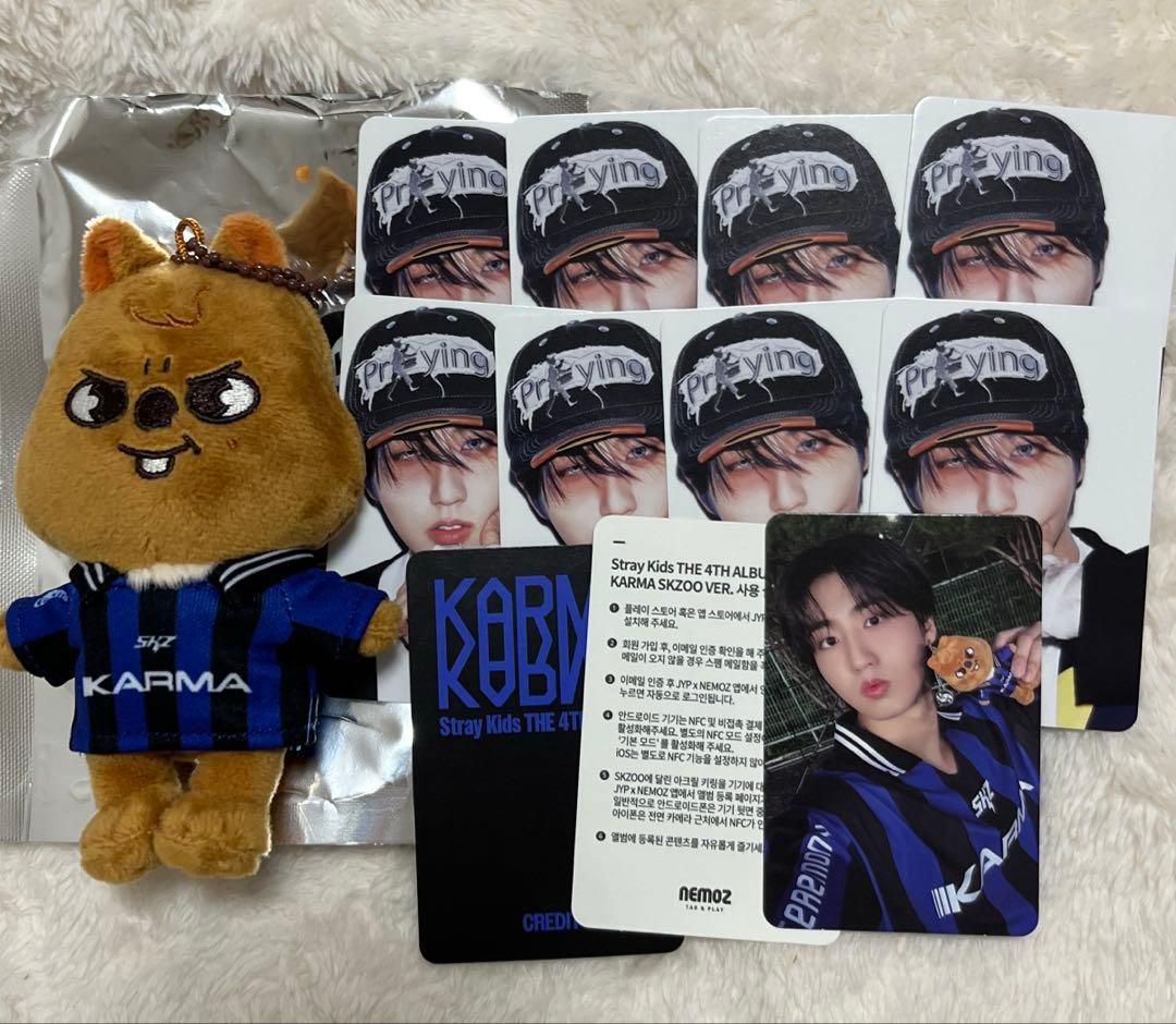 

[USED] Stray Kids KARMA SKZOO Han Quokka Keyring Trading Card