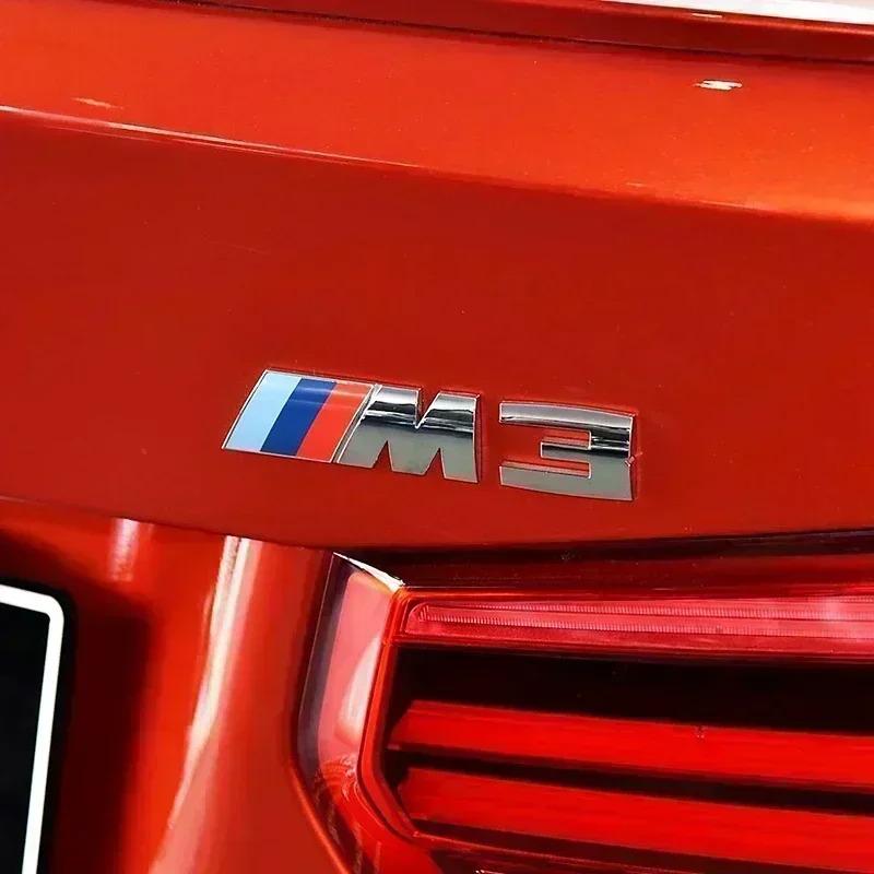 MCRB1 Metal Glossy Black Letters Car Rear Trunk Emblem Badge Sticker For BMW M Logo E60 E39 F10 F11 E61 F07 G30 E46 Accessories