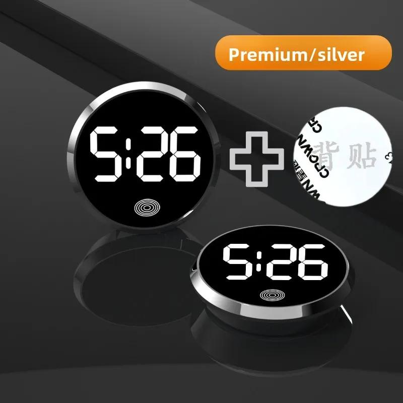 

LED Car Clock Digital Luminous Large Display Auto Dashboard Stick On Watch with Touch Switch Car Vehicle Interior Accessories