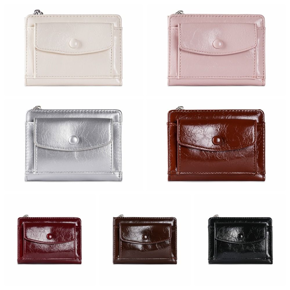Ultra Thin Women Short Wallet Short Clutch Coin Pouch Portable PU Leather Card Holder  Men