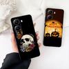Little Ghost with Halloweens Pumpkin Skull Phone Case for Samsung Galaxy Note 20 9 10 S8 S10 Lite S9 Plus A54 A53 A21S S10E A17
