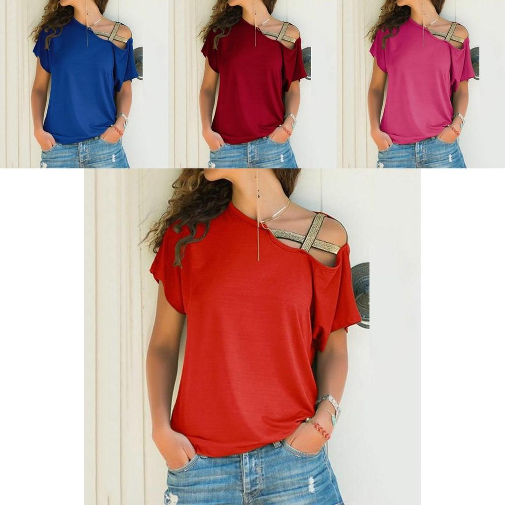 Premium Quality Womens Loose Blouse Casual Shirt Top Short Sleeve For Daily Comfort