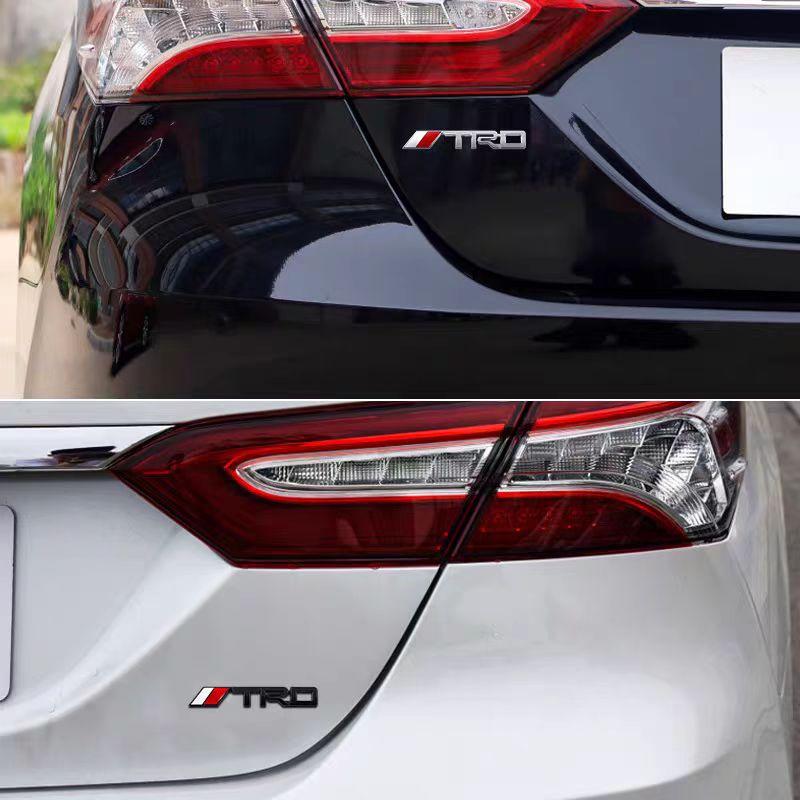 1 Stück 3D Metall Autoaufkleber TRD Emblem Abzeichen Dekoration Zubehör für Toyota GR Corolla Yaris Aygo Prius CHR Camry Auris Avensis