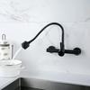 Kitchen Faucet Wall Mounted 2 Models Nozzle Faucet Hot&Cold Water Tap Household Sink Basin Faucet 360° Rotation Bathroom Faucets