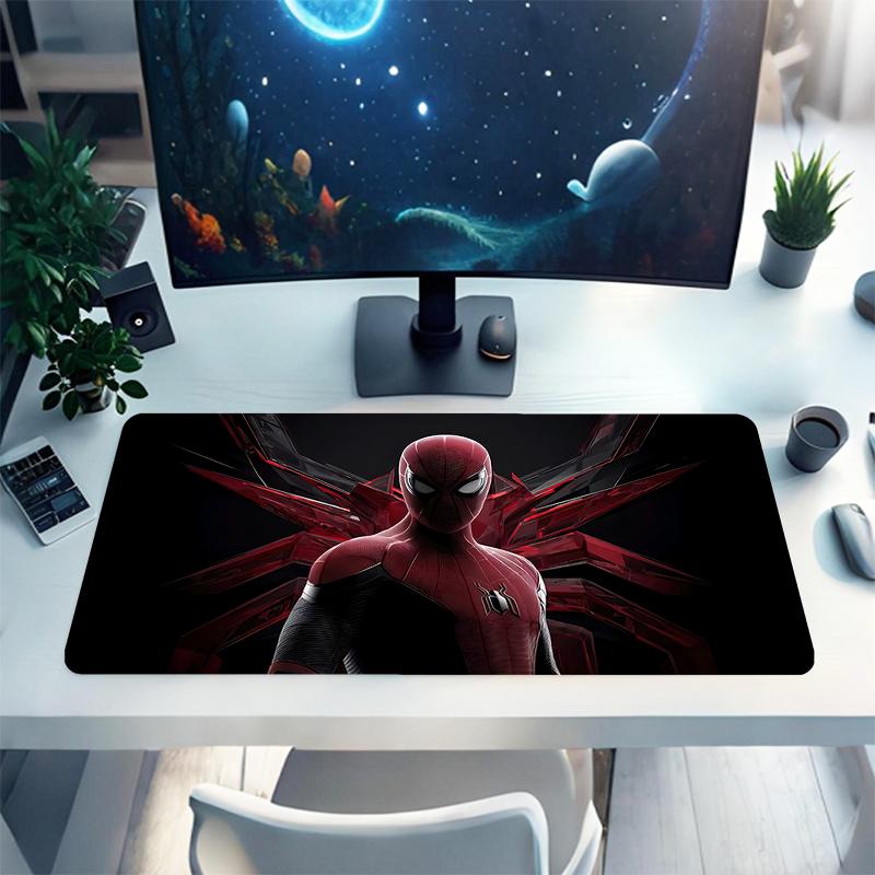 1Pc Spiderman Spiderverse Gaming Mouse Pad Keyboard Desk Mat Non-slip Rubber Lock Edge Waterproof Computer Mousepad for Office Home Decor Es156