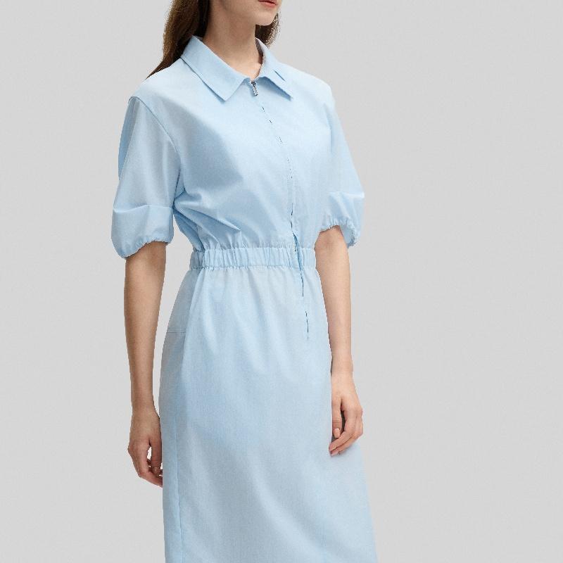 New FILA Short Sleeved Dresses Women's Floating Blue F11W434311FLB