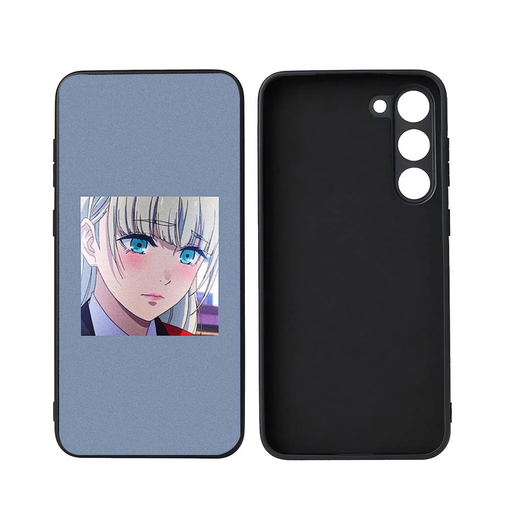 Cute Cartoon Anime Girl Luxury For Samsung Galaxy S23 S24 S25 Ultra S22 Plus S21 Black Soft Case Waterproof Soft Case