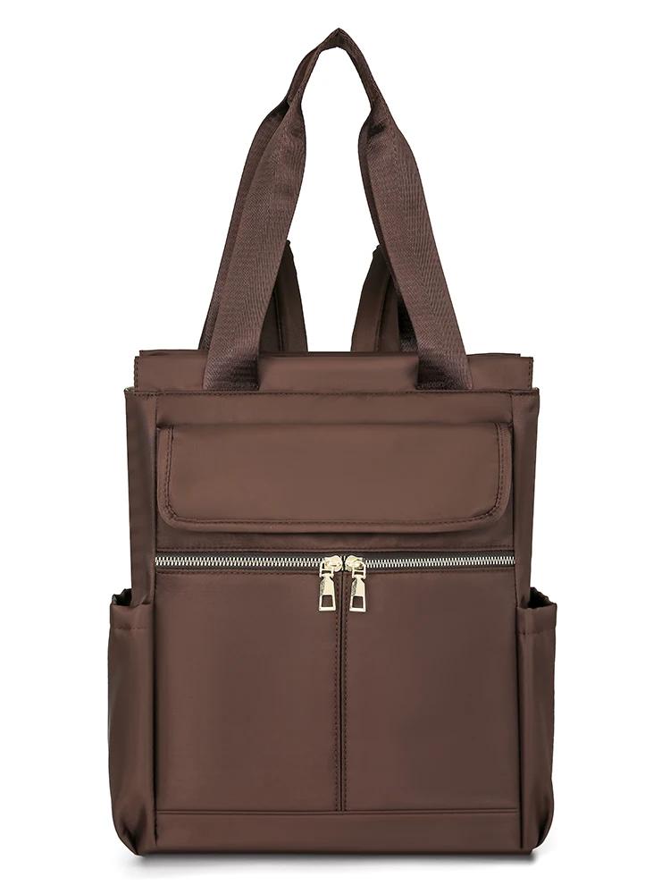 

Nyl Shoulder Bags Solid Color 2026 Sewing Thread Youth Large Capacity Fashi Backpacks Casual Portable Travel Bags New кавовий