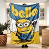 Minions Print Blanket - Soft & Comfortable, for Bedroom, Travel, Sofa, Home Decoration - Birthday Christmas Gift for Friend