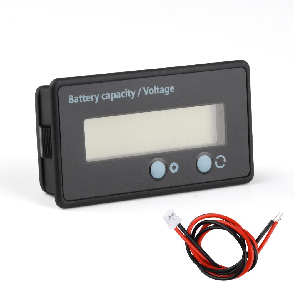 6-73V Acid Lithium Battery Capacity Indicator Car Motorcycle Digital Voltmeter Voltage Tester Meter Tool Battery Level Indicator
