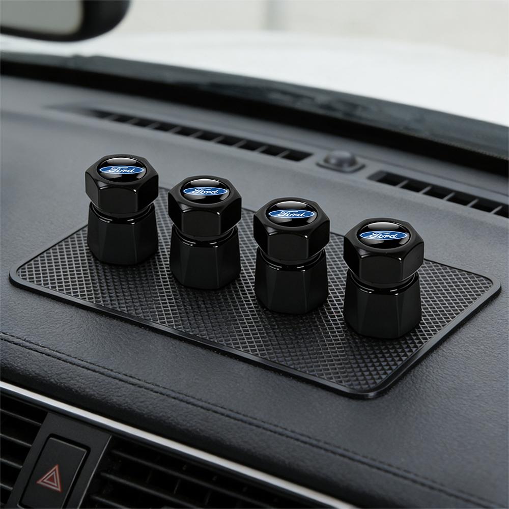 AAANV1 4x Aluminum Car Tire Valve-Caps Diamond Tyre Valve Airtight Cover Waterproof Dust For Ford mondeo mk3 Focus 2 3 Auto Accessories