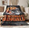 Cincinnati Bengals Soft and comfortable flannel Suitable for sofas living rooms outdoor camping travel and also makes a great anniversary gif