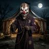 Halloweenowy Klaun Lateksowa Maska Czerwony Nos Cosplay Impreza Domki Strachu Rekwizyty Bezpieczna Maska Horroru Nakrycie Głowy na Imprezy